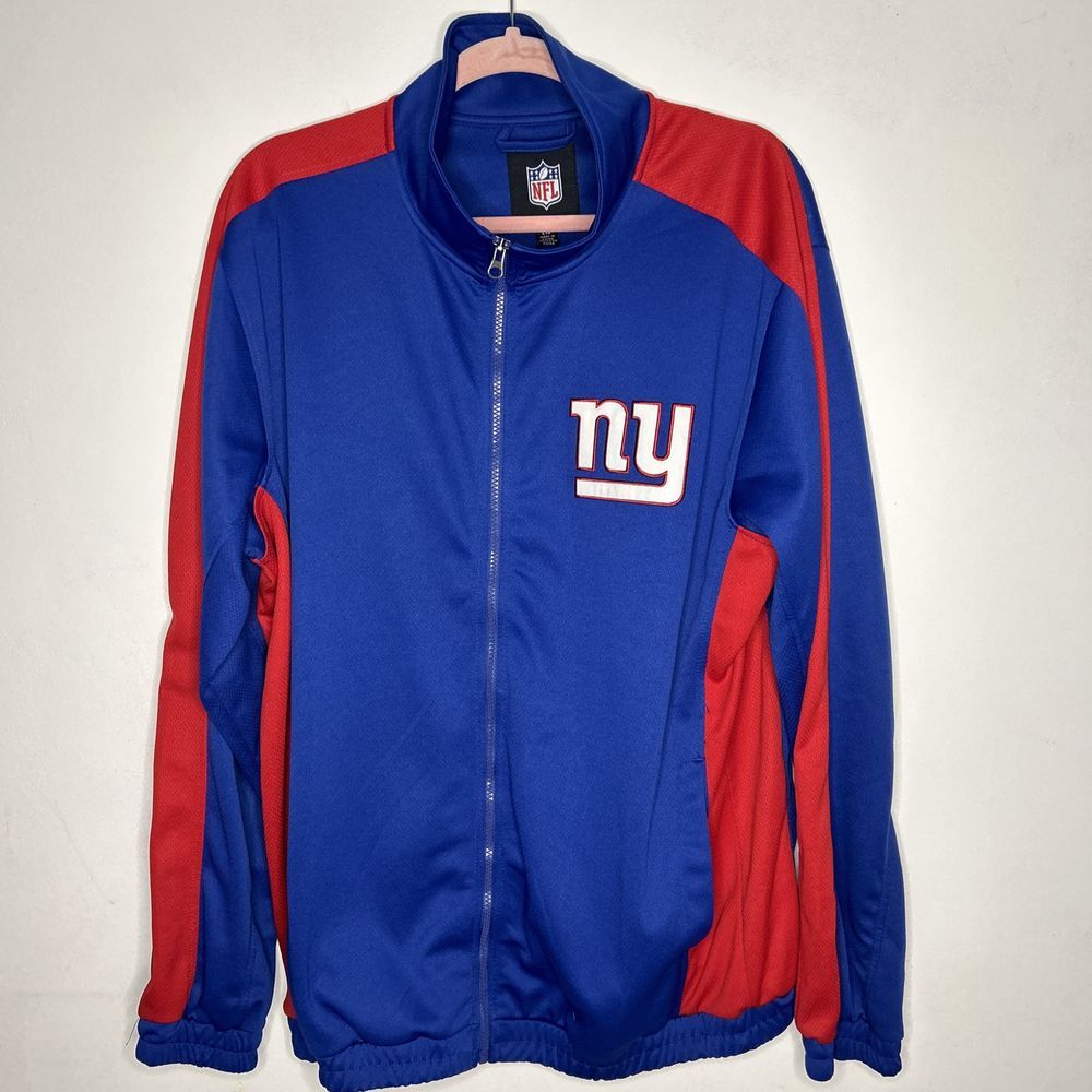 NWT Team Apparel‎ NFL Mens New York Giants Pull Over Tracksuit L